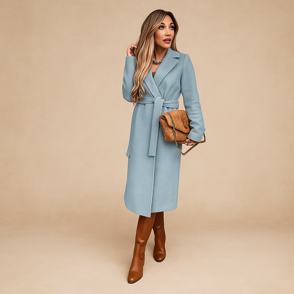 Langer Wollmantel für Frauen - Isoria