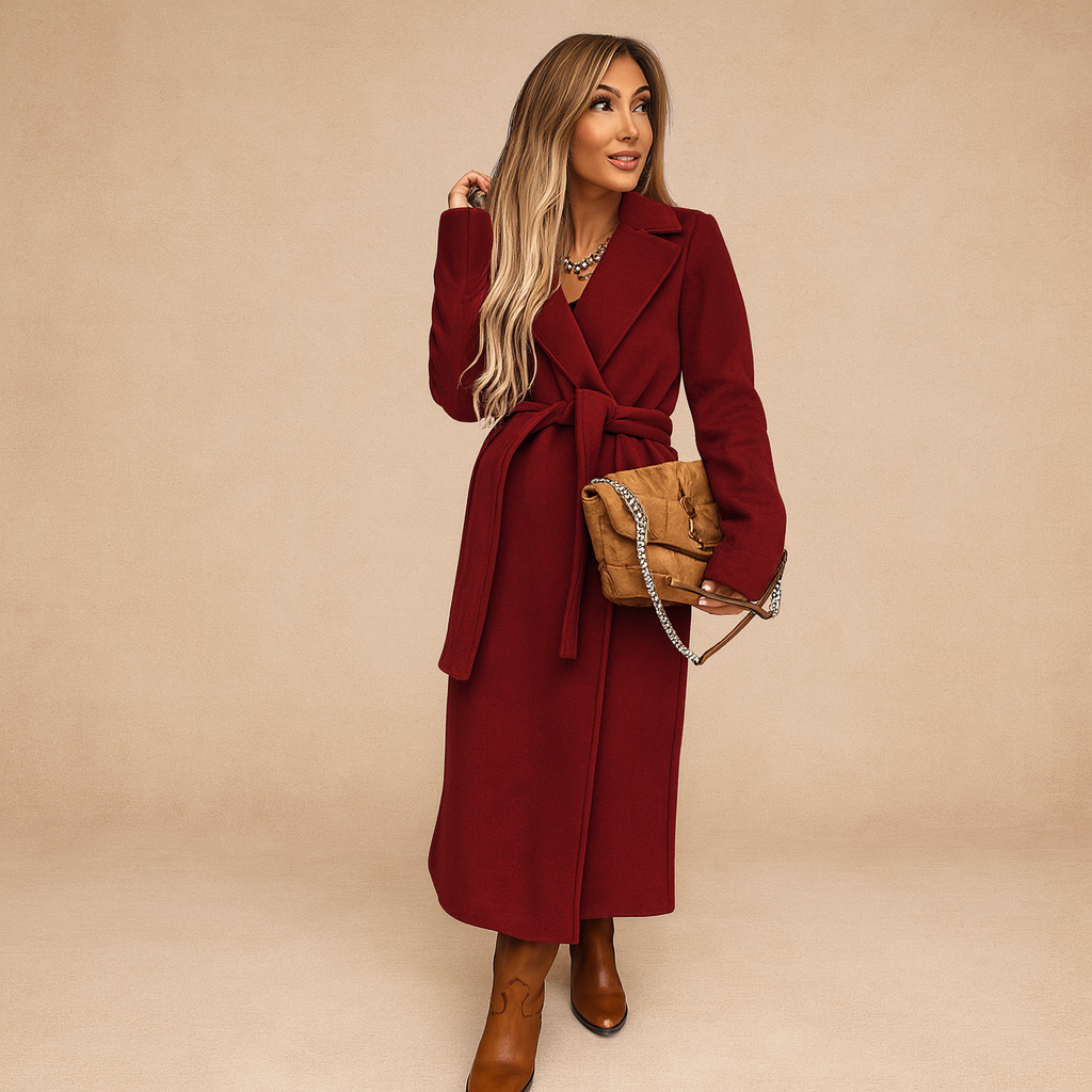 Langer Wollmantel für Frauen - Isoria