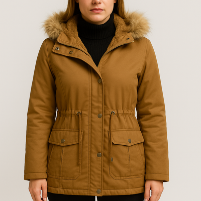 Damen Winterjacke mit Fellkapuze - Soria