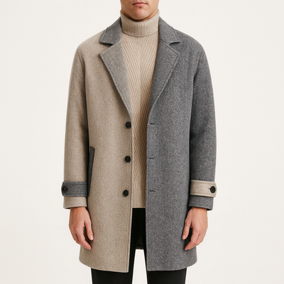 Herrenmantel aus Wolle, mittlerer Schnitt - Diogo