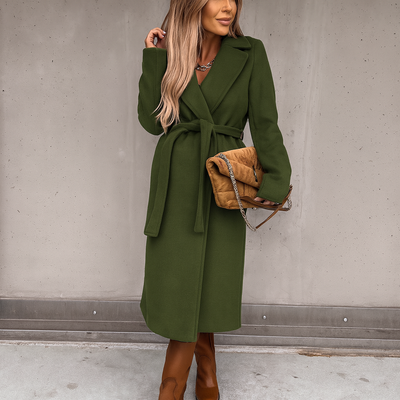 Langer Wollmantel für Frauen - Isoria