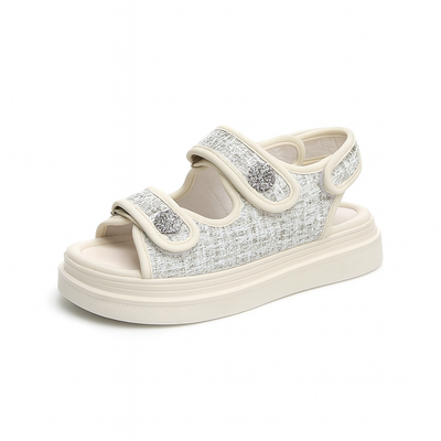 Orthopädische Damen-Sandalen aus Tweed - Liora