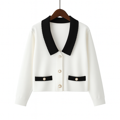 Kurze strukturierte Strickjacke - Irène