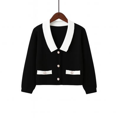 Kurze strukturierte Strickjacke - Irène