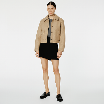 Lässige Damen Herbstjacke mit Klappe und Taschen - Heidi