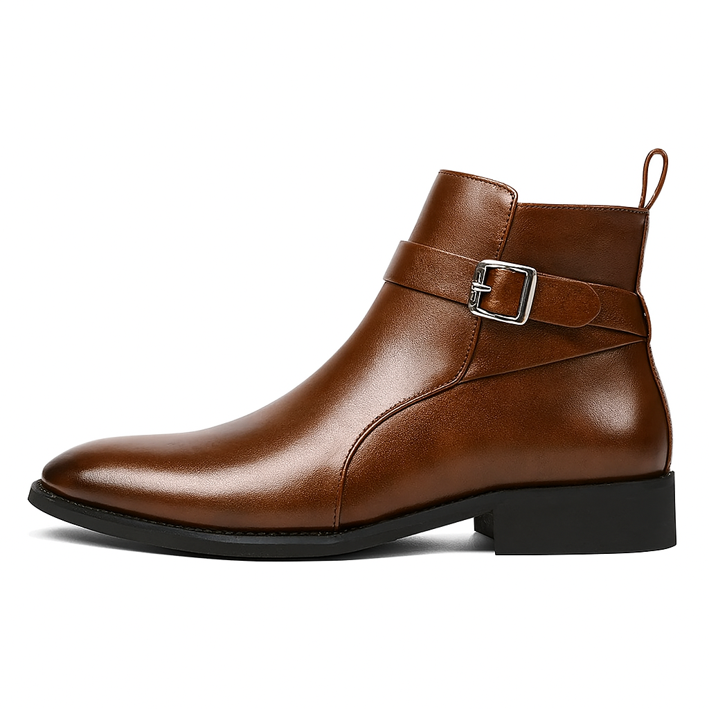 Herrenstiefel aus Kunstleder mit seitlicher Schnalle - Sergio
