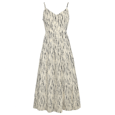Midikleid mit dünnen Trägern und Druck - Noelia
