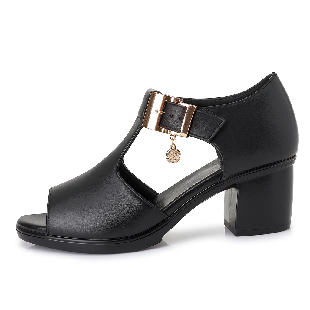 Halbhohe Sandalen mit dekorativer Schnalle - Elara