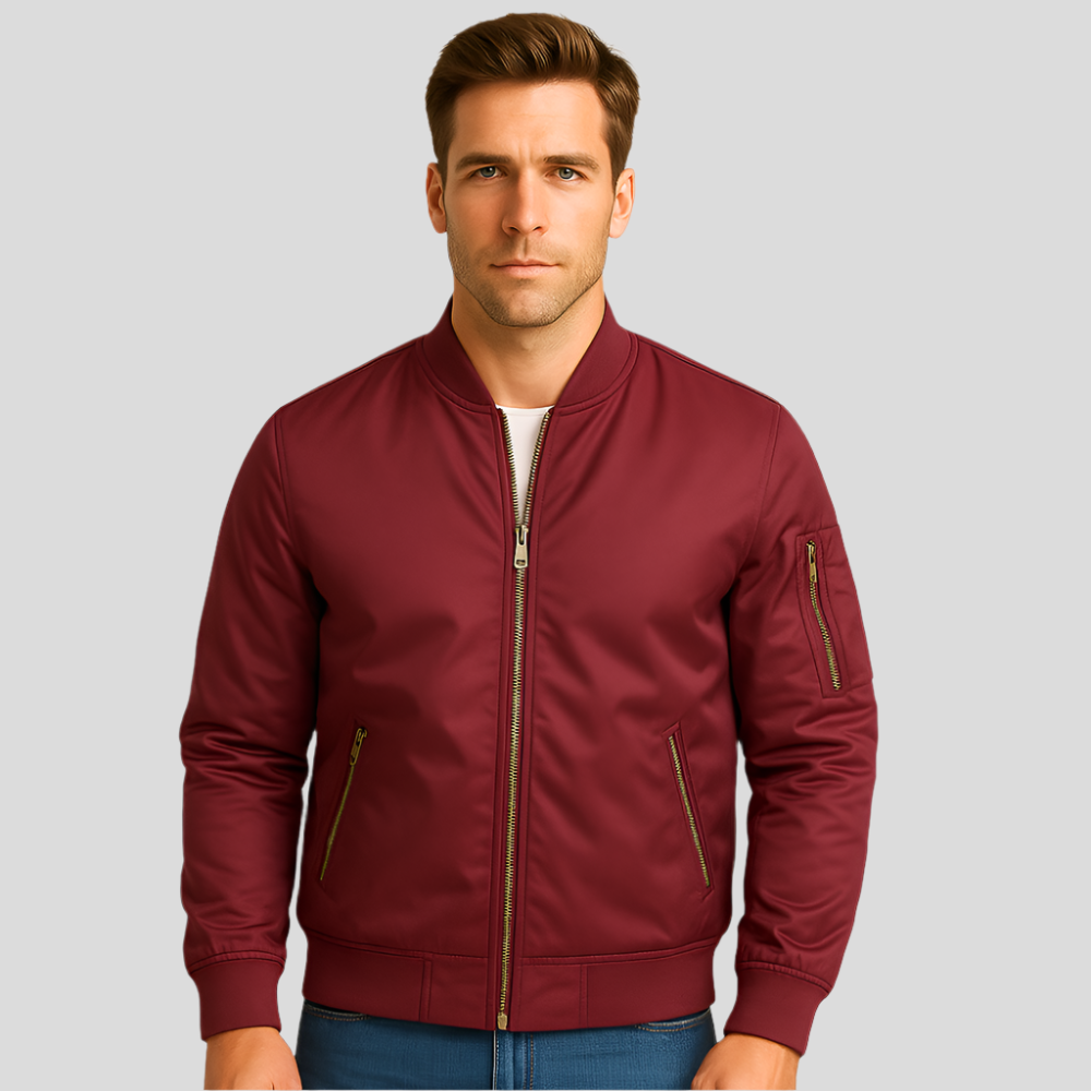 Herren-Bomberjacke mit Metallreißverschlüssen - Timothy