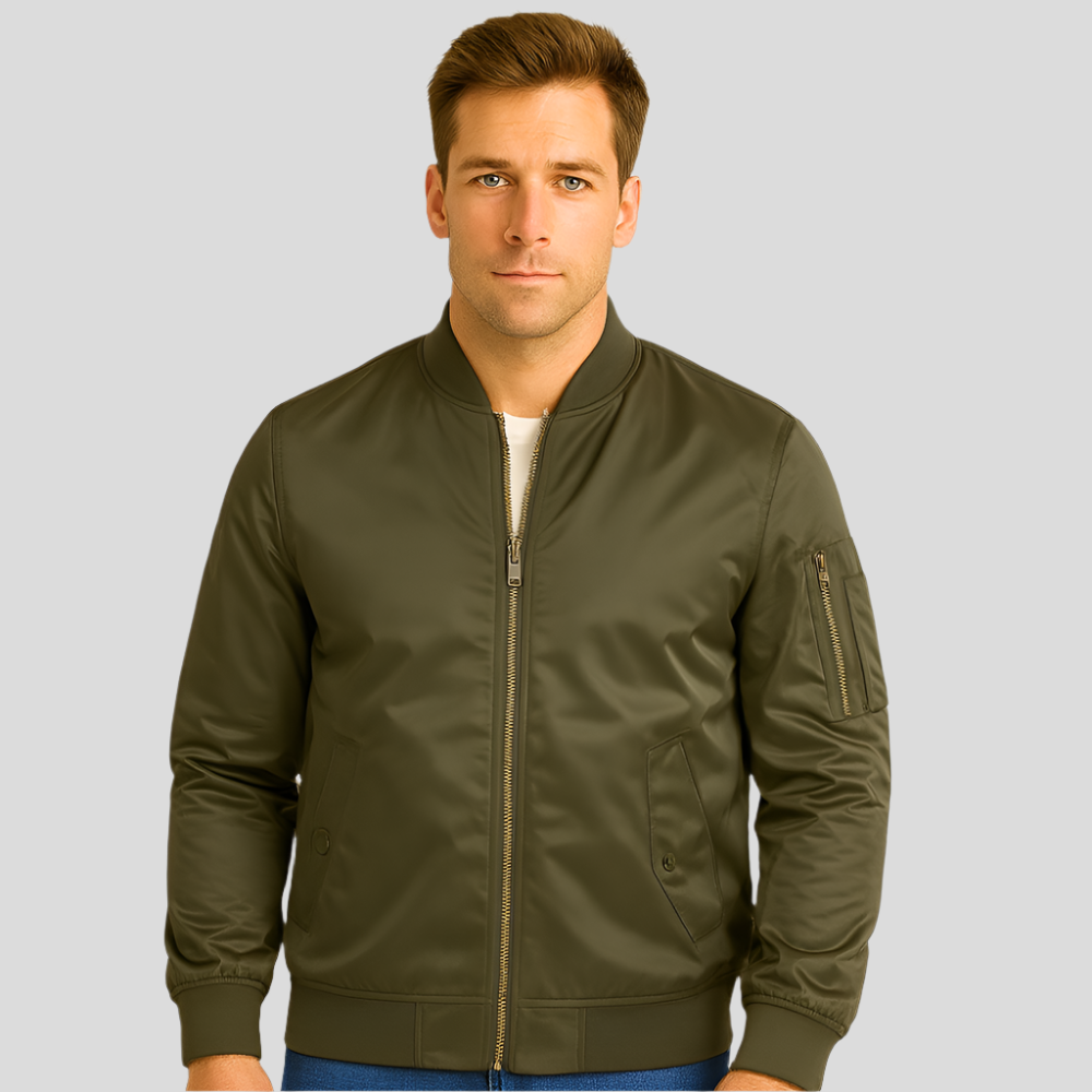 Herren-Bomberjacke mit Metallreißverschlüssen - Timothy