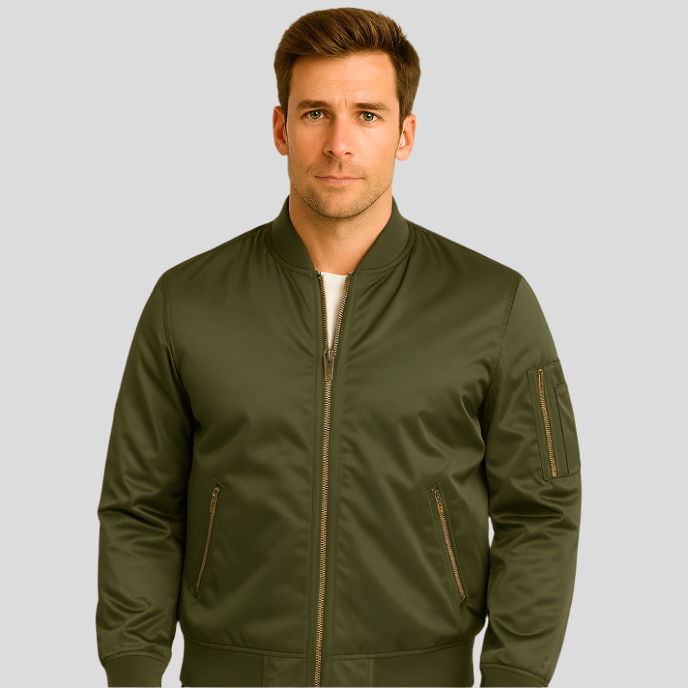 Herren-Bomberjacke mit Metallreißverschlüssen - Timothy