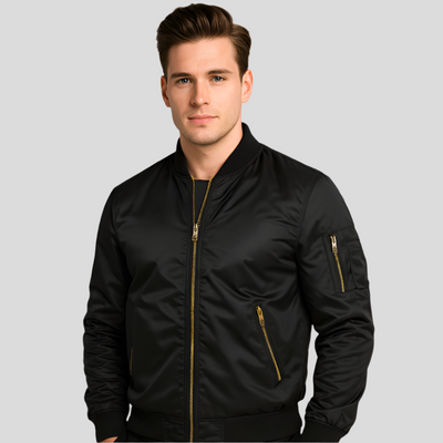 Herren-Bomberjacke mit Metallreißverschlüssen - Timothy