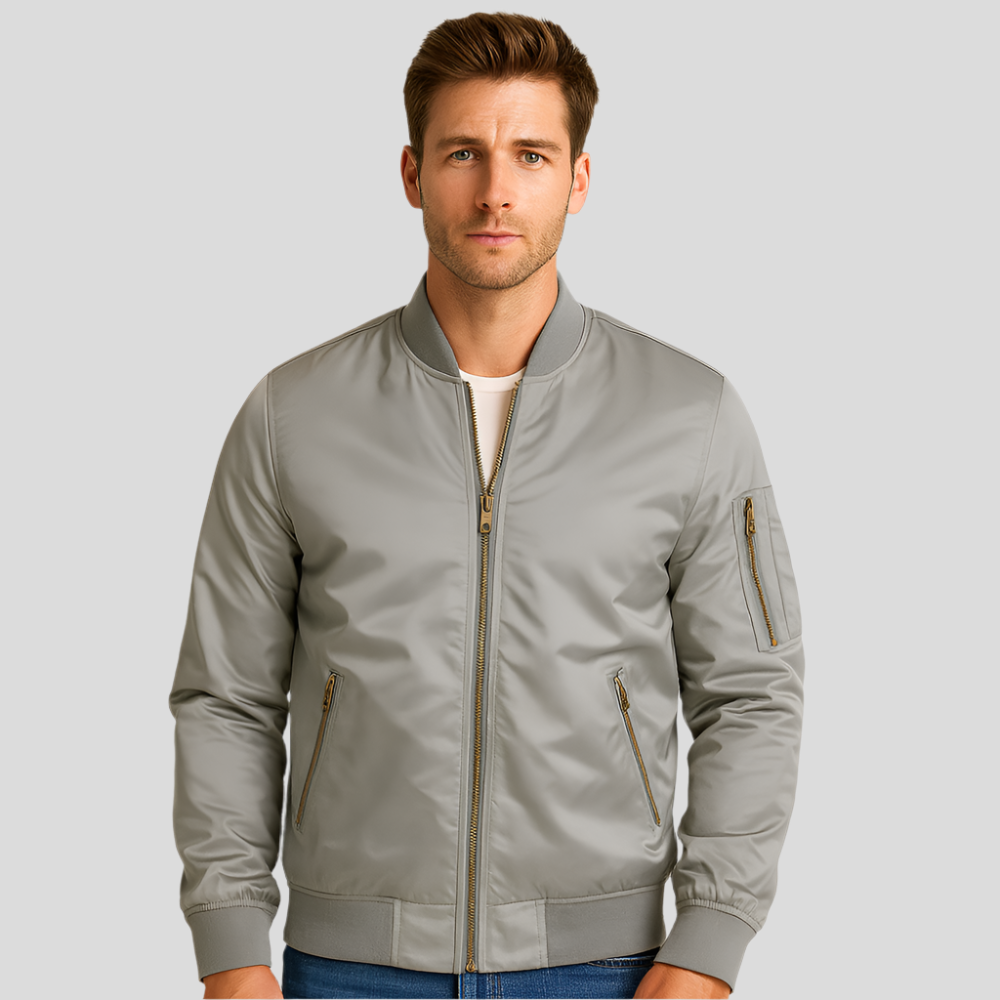 Herren-Bomberjacke mit Metallreißverschlüssen - Timothy