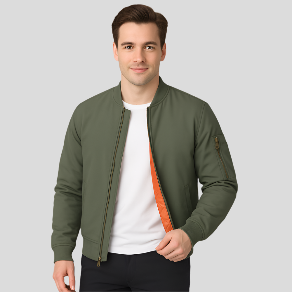 Herren-Bomberjacke mit Innenfutter - Julian