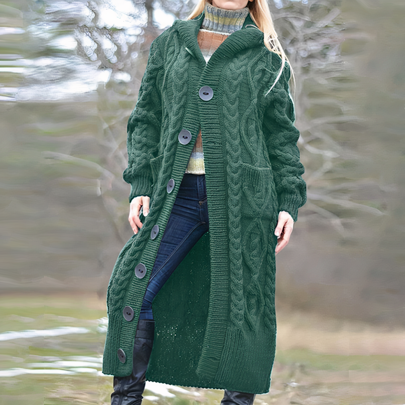 DARA - Twist Gestrickte Strickjacke