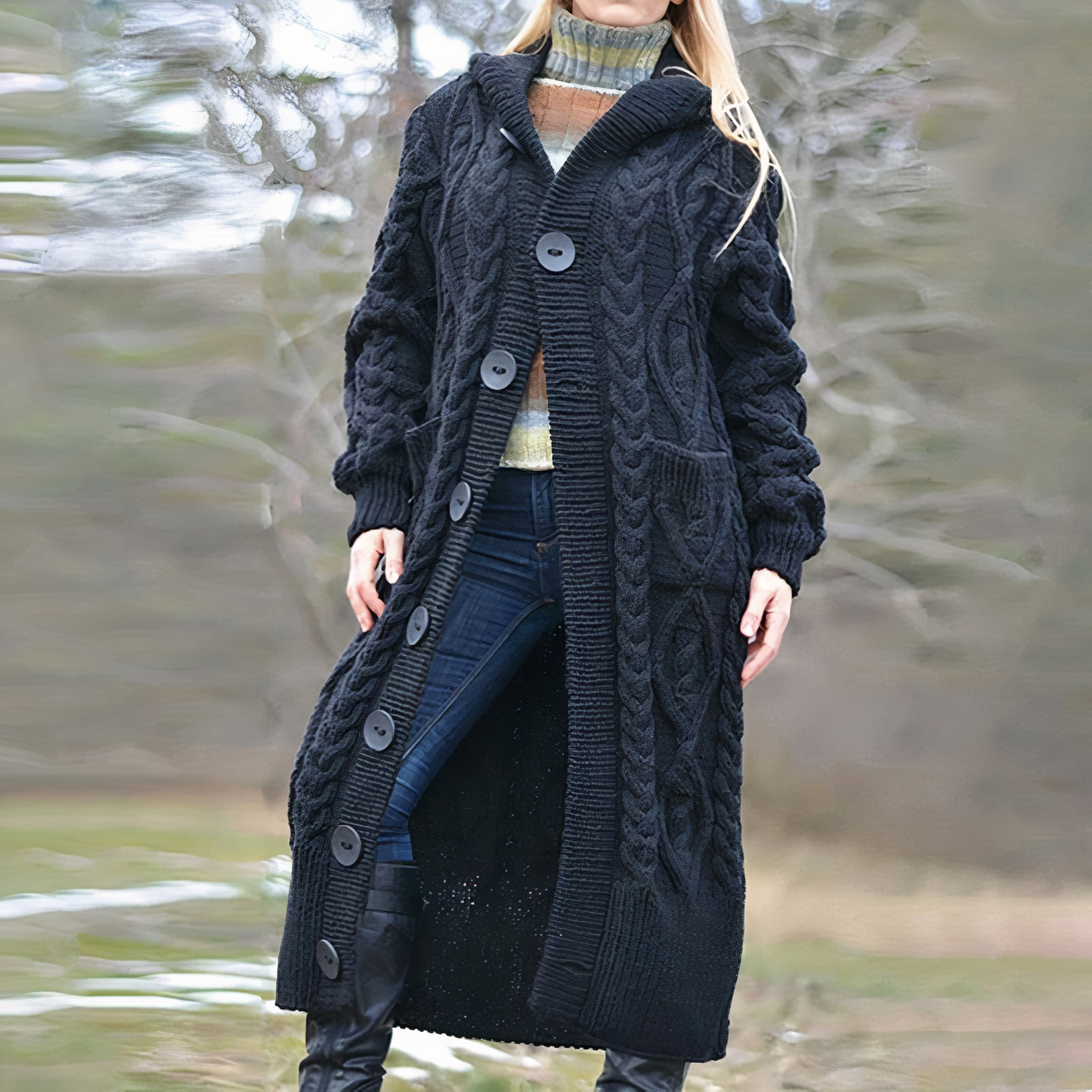 DARA - Twist Gestrickte Strickjacke