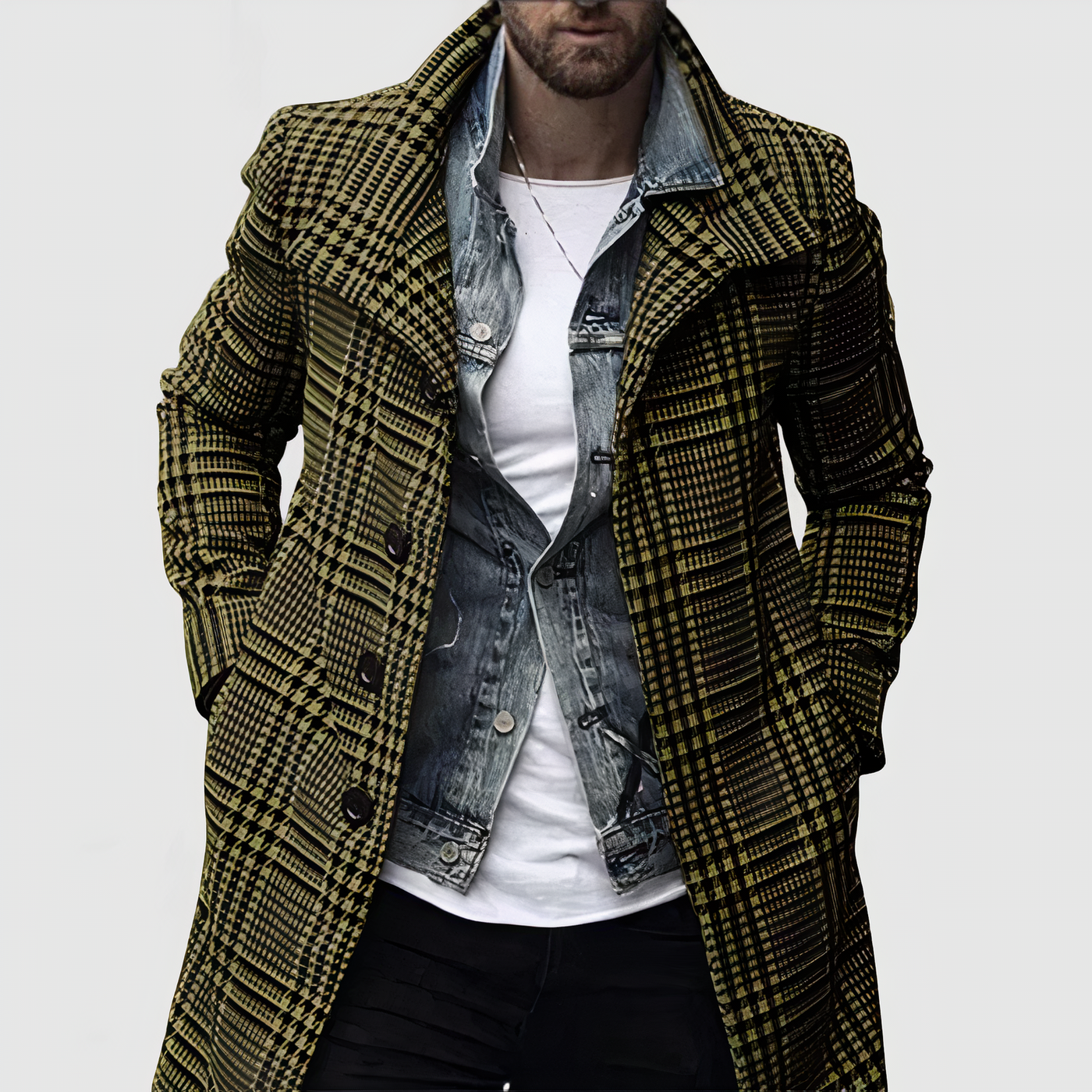DYLAN - Kariert Lapel Mantel