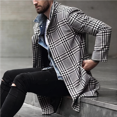 DYLAN - Kariert Lapel Mantel