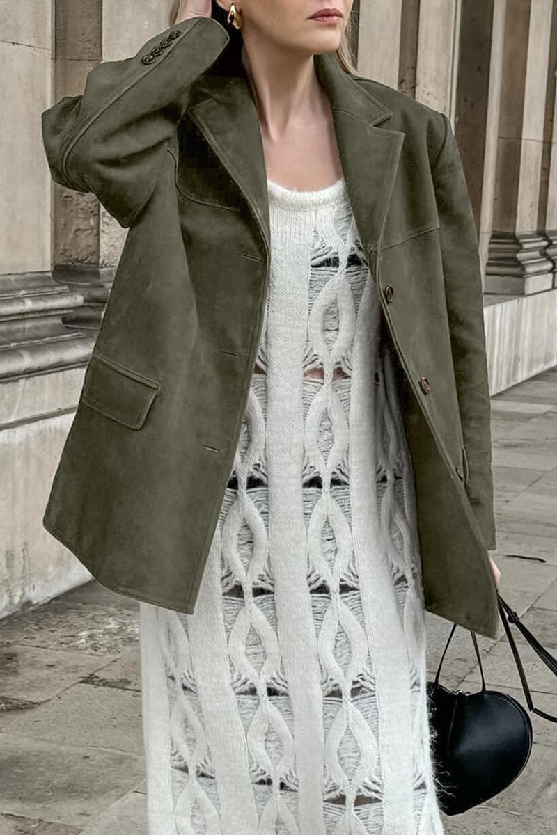 Veganer Lederblazer für Damen, klassischer Schnitt - Colette