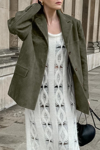 Veganer Lederblazer für Damen, klassischer Schnitt - Colette