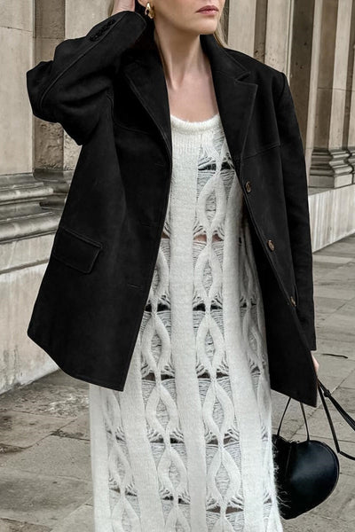 Veganer Lederblazer für Damen, klassischer Schnitt - Colette