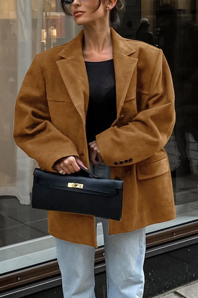 Veganer Lederblazer für Damen, klassischer Schnitt - Colette