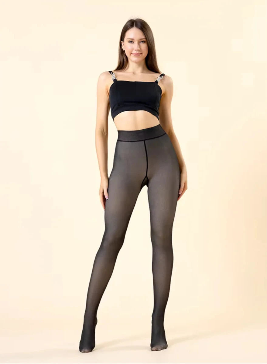 Damen-Thermostrumpfhose mit Fleece-Futter - Delphine