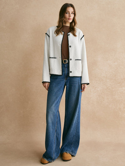 Damen-Fleecejacke mit Paspel - Annalise