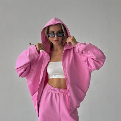 Damen-Loungewear-Set mit Kapuze - Maribel