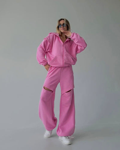 Damen-Loungewear-Set mit Kapuze - Maribel