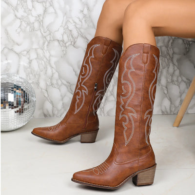 Cowboystiefel aus Leder für Frauen - Nereyda