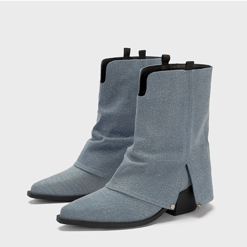 Damen-Cowboystiefel aus Denim - Sarah