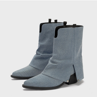 Damen-Cowboystiefel aus Denim - Sarah