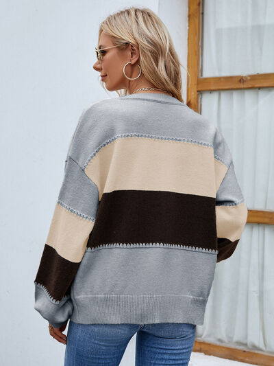 Damenstrickjacke mit Knöpfen - Coralie