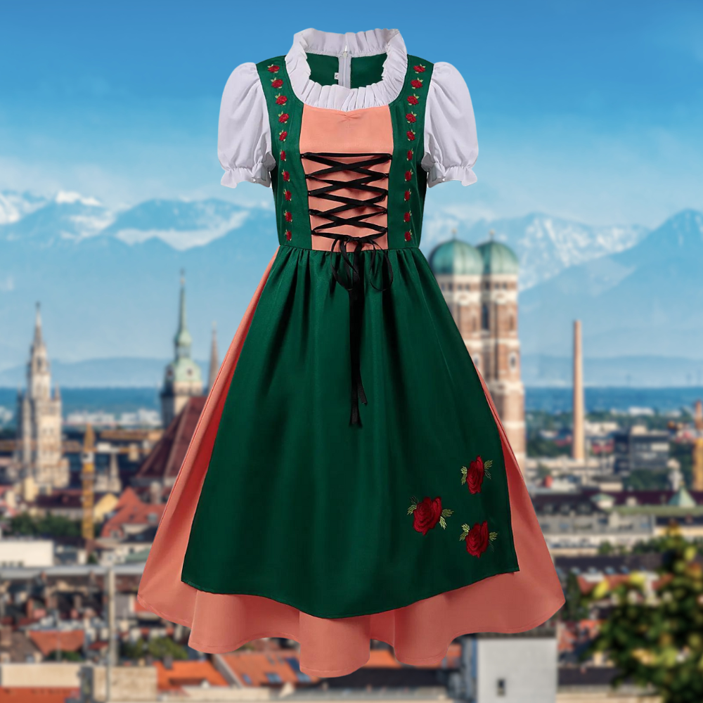 Damen Midi Oktoberfest Dirndl Kleid - Annemarie