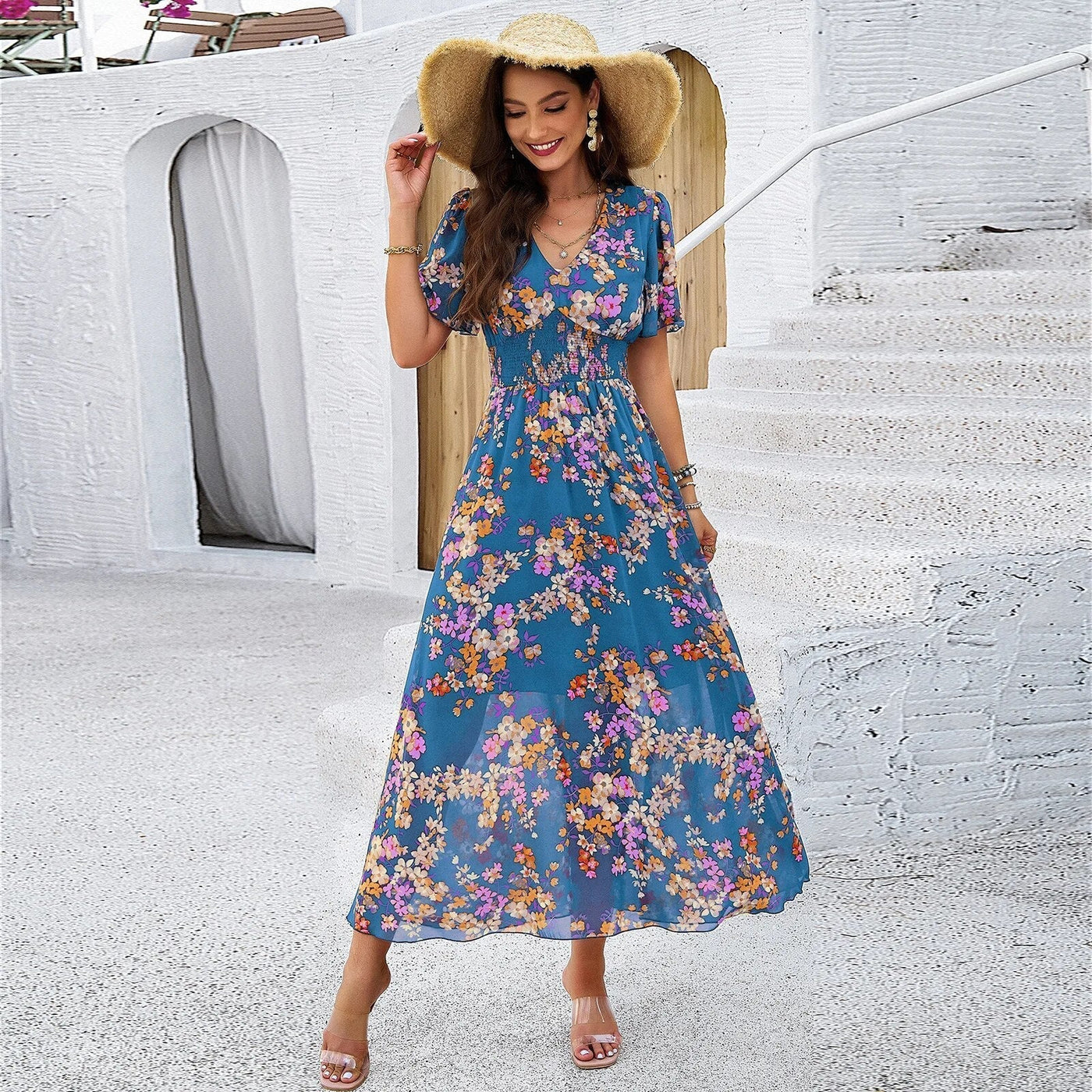 Sylvie - stylisches Blumenkleid für den Sommer