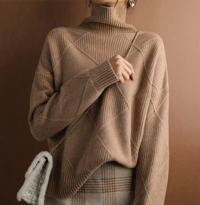 ELLIE - Langärmeliger Rollkragenpullover