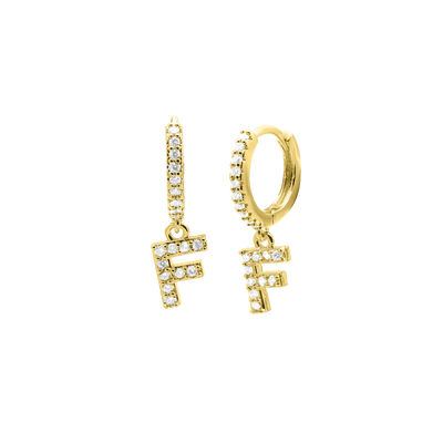 Shiny Letter Ohrringe 18K Vergoldet