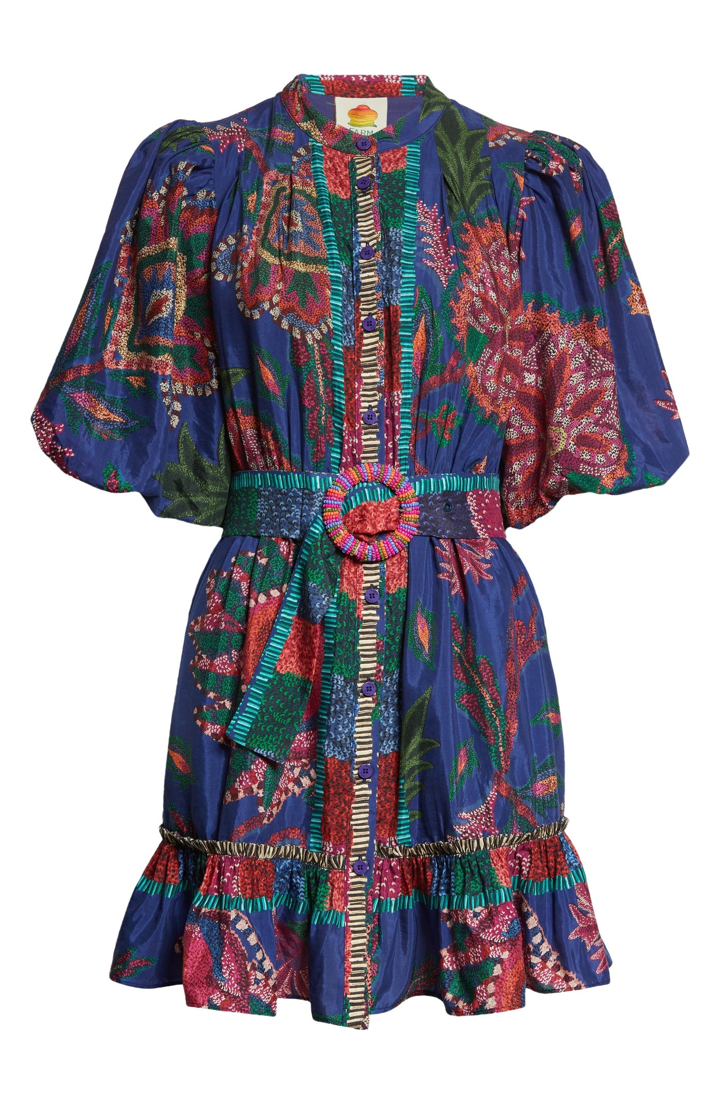 Missisa - Minikleid aus Baumwollmischung mit Gürtel