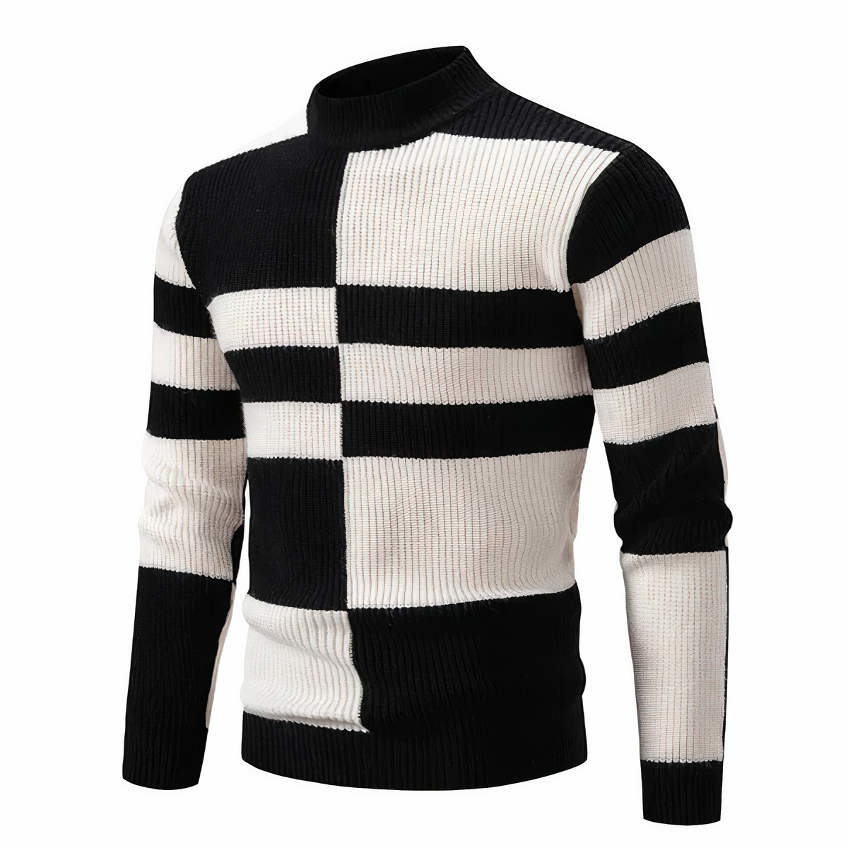 FRANCE - Gestrickter Patchwork-Pullover für Männer