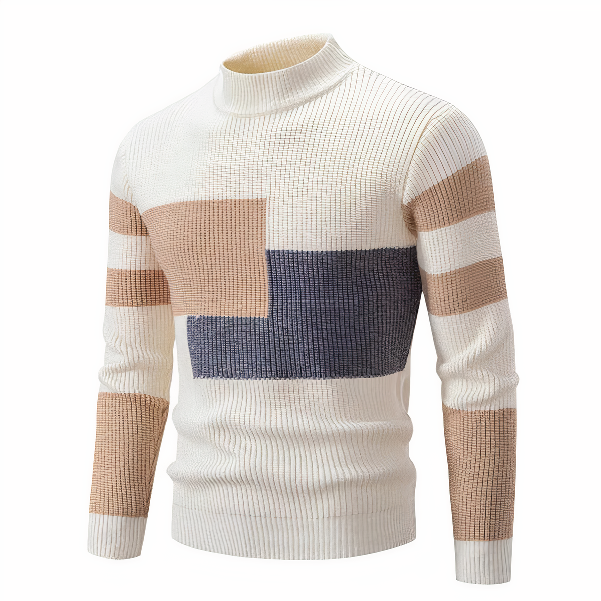 FRANCE - Gestrickter Patchwork-Pullover für Männer