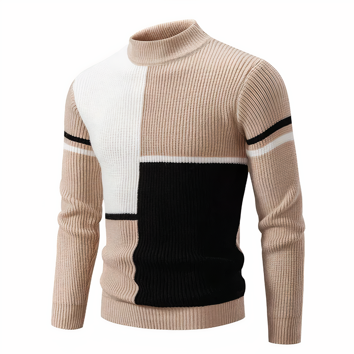 FRANCE - Gestrickter Patchwork-Pullover für Männer