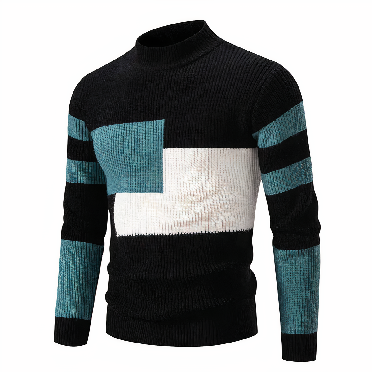 FRANCE - Gestrickter Patchwork-Pullover für Männer