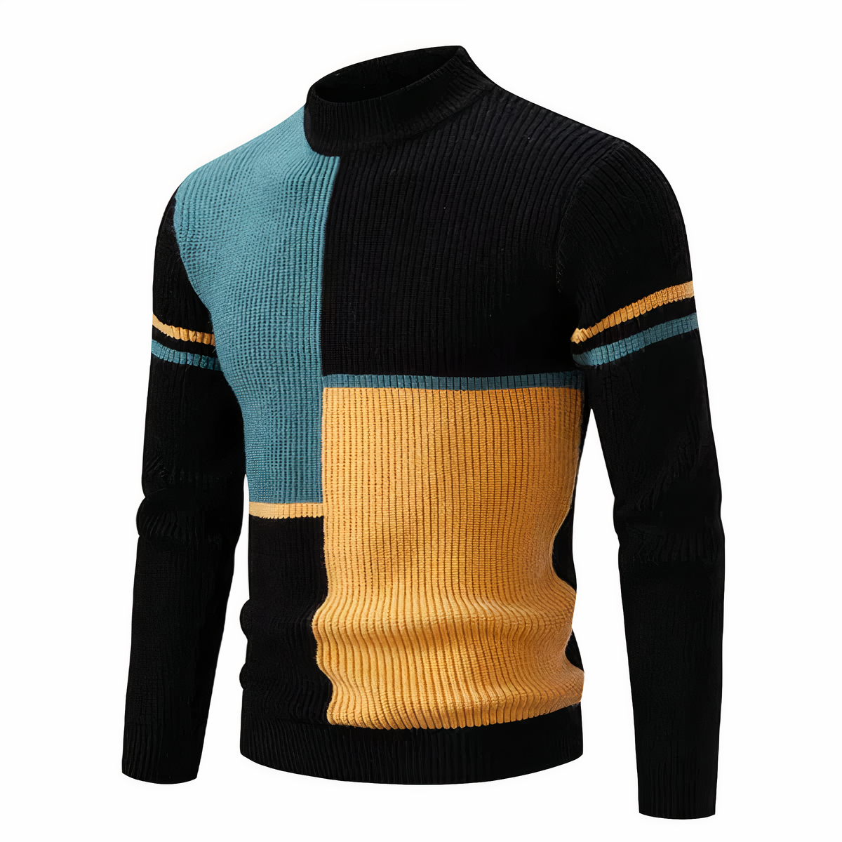 FRANCE - Gestrickter Patchwork-Pullover für Männer