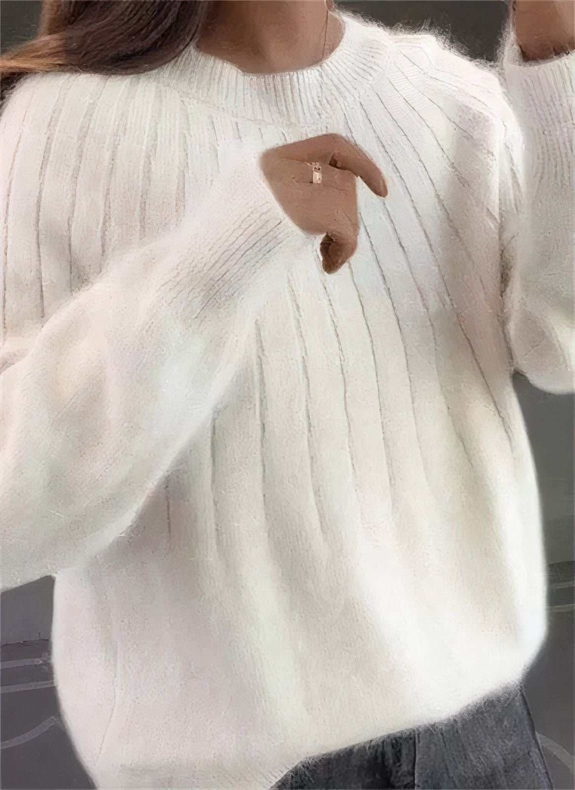 Fridana - Flauschiger Strickpullover
