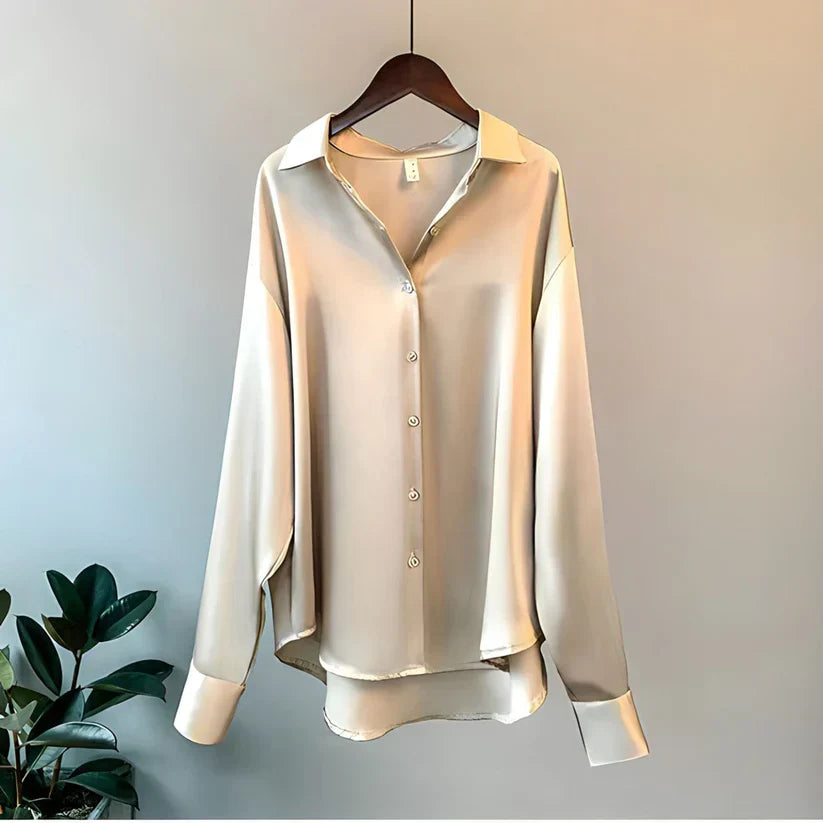 Ledina – Luxuriöses Damen Seidenhemd für einen eleganten Look
