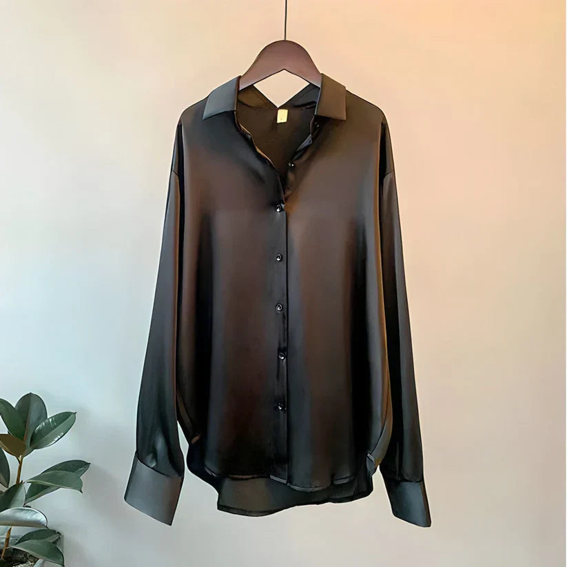 Ledina – Luxuriöses Damen Seidenhemd für einen eleganten Look