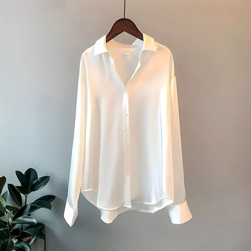 Ledina – Luxuriöses Damen Seidenhemd für einen eleganten Look