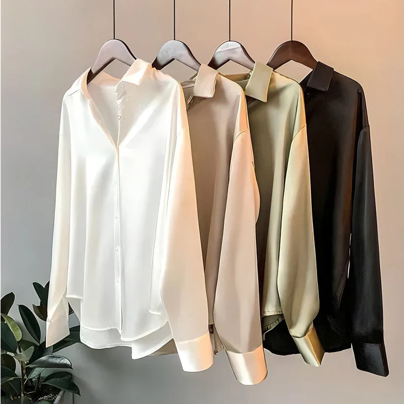 Ledina – Luxuriöses Damen Seidenhemd für einen eleganten Look