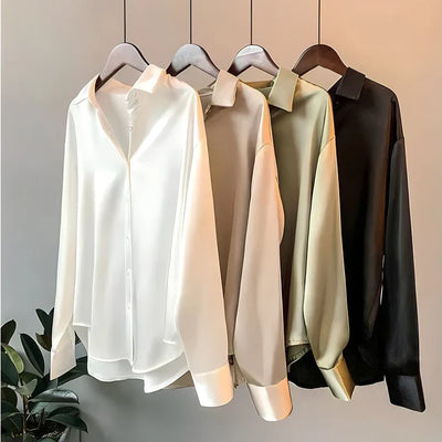 Ledina – Luxuriöses Damen Seidenhemd für einen eleganten Look
